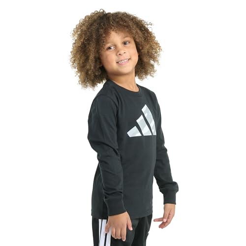 adidas Boys' Long Sleeve Halftone Camo Logo Tee2