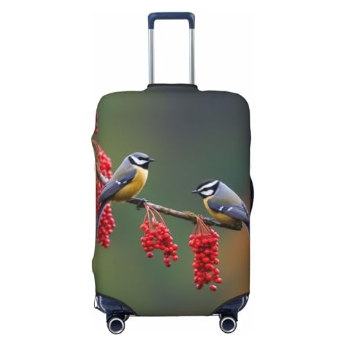 SMAZDFXX Fundas elásticas para Maletas con diseño de pájaros otoñales, a Prueba de Polvo y arañazos, Gruesas, Lavables y aptas para Maletas Extra Grandes.