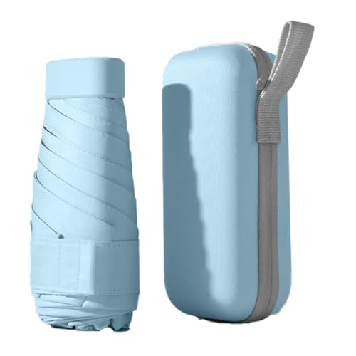 Duanthry Paraguas Compacto Tipo Cápsula, de Doble Uso para Clima Soleado y Lluvioso, Liviano, Portátil, con Protección Solar, Ideal para Viajes C
