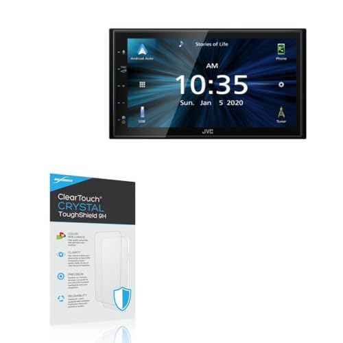 BoxWave Screen Protector Compatible with JVC KW-M560BT - ClearTouch Crystal ToughShield 9H (2-Pack), Clear 9H Tough Flexible Film Screen Protector