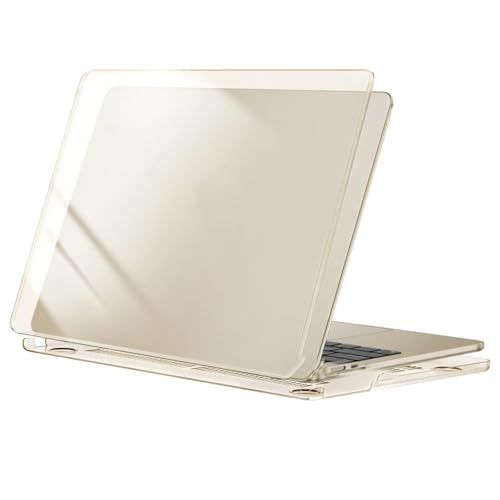 Image of Dyazo Hard Shell Case Compatible for MacBook Air 13.6 Inch (2022-2026 Release M2 M3 M4 M5 A2681 A3113 A3240 A3449) | Slim Protective Laptop Cover with Touch ID, Crystal Finish & Precise Fit(Starlight)