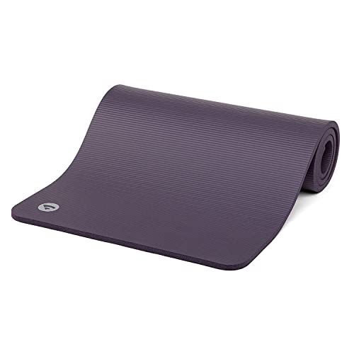 bodhi Gymnastikmatte & Yogamatte | Dicke 1,5 cm | Rutschfest | Premium Pilates- & Fitnessmatte | 180 x 60 cm | Phthalatfrei & Schadstofffrei | aubergine