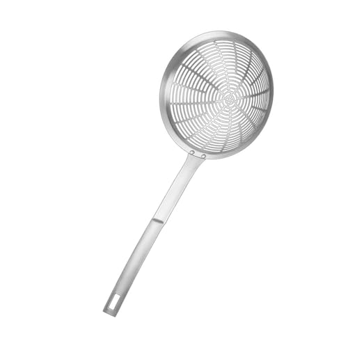 Cuchara ranurada de acero inoxidable para cocinar y freír a prueba de óxido, colador grande, herramienta de caldo de verduras