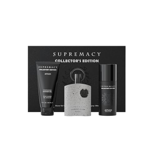 Afnan Supremacy Collector's Edition Luxury Perfume Gift Set for Men – Eau De Parfum (3.4 Oz), Deodorant (5.0 Oz), Shower Gel (5.0 Oz)
