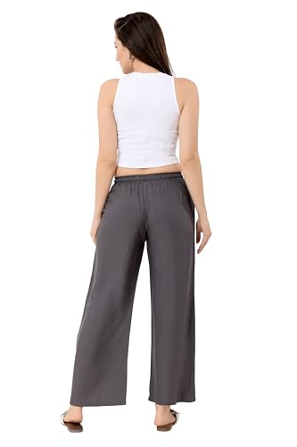 Image of TRASA Women's and Girls Cotton Reyon Regular Fit Palazzo Pants - Available Size - L, XL, 2XL, 3XL