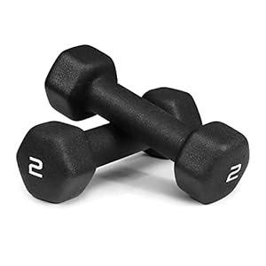 WF Athletic Supply BLACK Neoprene Dumbbells, Non-Slip & Hex Shape, Great for Strength Building & Weight Loss, Perfect for Home Use and Small Personal Training Studio