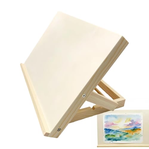 Caballete de mesa de madera – Soporte plegable de ángulo ajustable, soporte portátil para tablero de dibujo de pintura, diseño compacto, herramienta de dibujo para artistas, estudiantes, principiantes