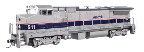 Walthers Mainline 910-9563 HO Scale GE Dash 8 P32-8BWH - Standard DC - Amtrak(R) #511 - Phase IV (Silver, Blue Stripe, red & White Pinstripes)