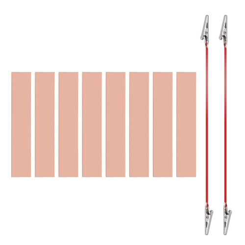 Plaque anode en cuivre 15x80mm kit électrode cuivre naturel avec câble pince crocodile