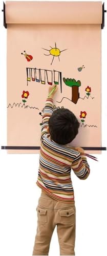 Distributeur de papier kraft mural pour dessin et prise de notes, facile à utiliser et peu encombrant