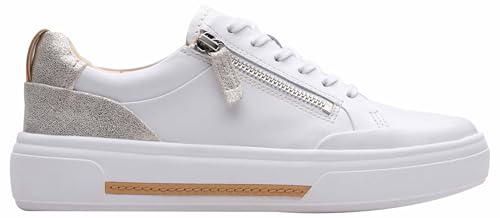 Clarks Hollyhock Zip tennis en cuir de qualité supérieure pour femme