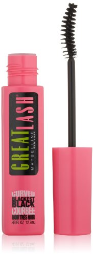 Maybelline New York Great Lash Curved Brush Mascara, Blackest Black