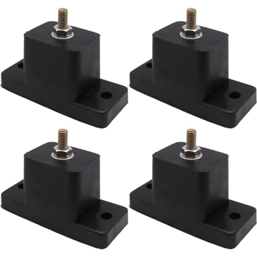 EIHI 4 Piezas Silentblock, Cojín De Choque para Aire Acondicionado, Soporte De Goma para Aire Acondicionado, Pie Antigolpes para Aire Acondicionado Exterior,Soporte Antivibración(Negro)