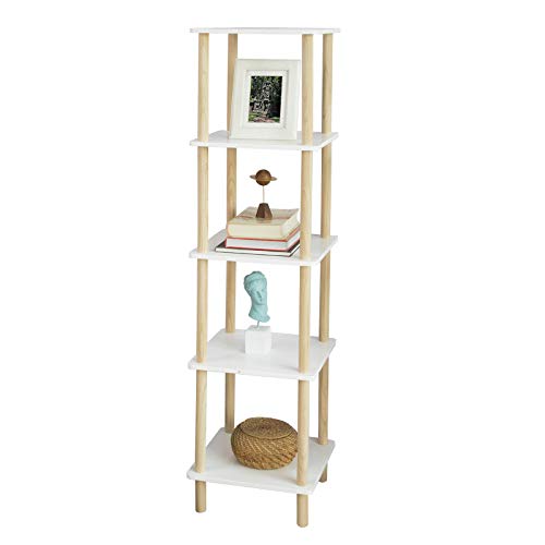 SoBuy STR04-K-WN Estantería de 5 Niveles para Baño Librería Escalera 36 *...