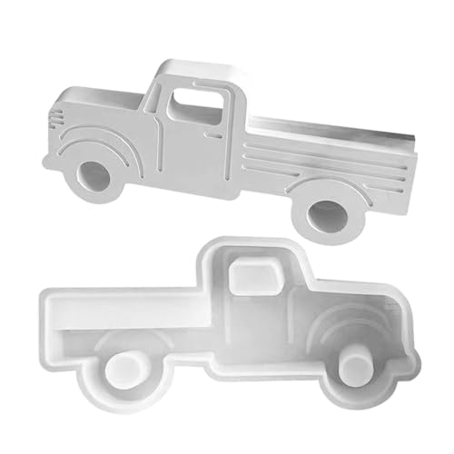 Anulely Moldes de silicona para camión, molde de adorno de camión, moldes de yeso de silicona, molde de resina, molde de cemento, moldes de fundición epoxi para decoración del hogar