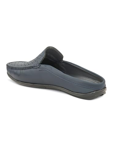 Image of SIR CORBETT Leather Back Open Mule Loafers Shoes for Men (Size 6 to 13)