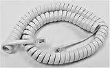 DIY-BizPhones 10-Pack White 9 Ft Short Handset Cords Compatible with Toshiba Phone DKT3000 DKT3200 Series DKT3010 DKT3014 DKT3020 DKT3210 DKT3214 DKT3220 H S SD SL Receiver Curly Coil Lot