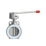 316 Stainless Steel Pair Clip Manual Butterfly Valve D71X-16P Soft Seal Stainless Steel Handle Butterfly Valve DN50 80 100