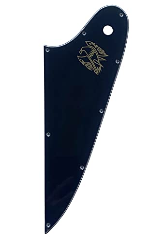 Golpeador de guitarra Gibson Firebird Gold Logo (3 capas, negro)