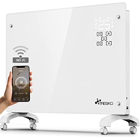 TRESKO® Glaskonvektor 2000W APP WiFi Funktion Cover