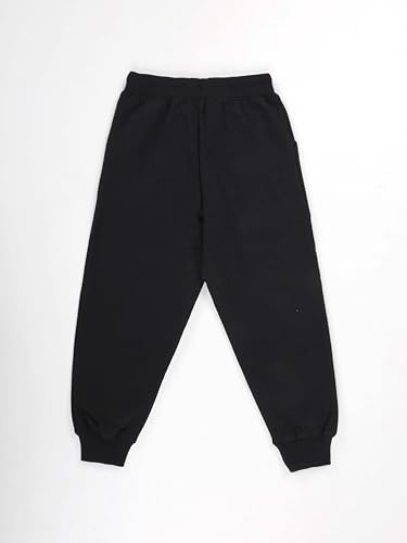 Image of KiddoPanti Boys Solid Fleece Track Pants | Cotton Poly Fleece Fabric | Ankle Length Bottom Rib | 2 Front Patch Pocket | Elastic Waist & Drawcord | Jogger Track Pants for Boys