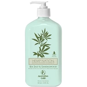 Hemp Nation SEA Salt & Sandalwood (18 fl. oz / 535 mL), Moisturizing Tan Extender with Hemp Seed Oil