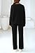 PRETTYGARDEN Lounge Sets for Women Two Piece Sweaters Pajama Set Fall Fashion 2025 Loungewear Outfits Matching Winter Clothes (Black,Medium)