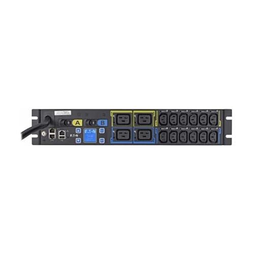 Eaton Electrical - EMIU06-10 ePDU Metered 16-Outlet PDU - NEMA L6-30P - 12 x IEC 60320 C13, 4 x IEC 60320 C19-230 V AC - 5760 W - Network (RJ-45) - 2U - Horizontal - Rack Mount