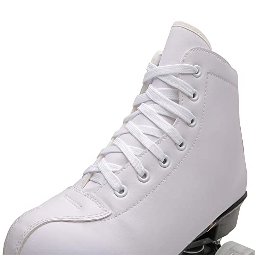 Image of Adult Roller Skates High Top Indoor Outdoor Quad Skates White 12 M US Women