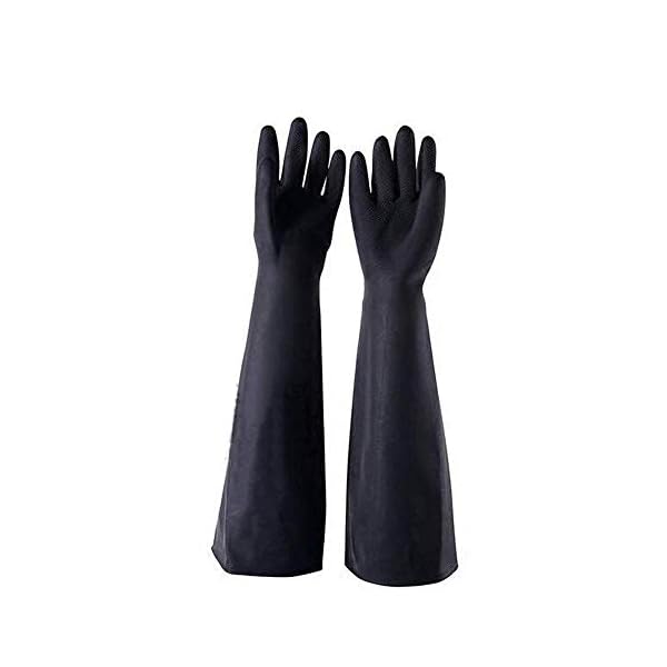 Xinmier Industriehandschuhe, lange und dicke Gummihandschuhe, Ellenbogenlänge 60cm, säurebeständige Handschuhe…
