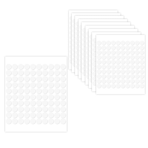 1000 Piezas Transparente Adhesivo Redondo, 6mm Puntos Adhesivos Doble Cara, Adhesivo Removible Cinta Multipropósito para Decoraciones de Fiesta, Arte de Bricolaje, Decoración del Hogar