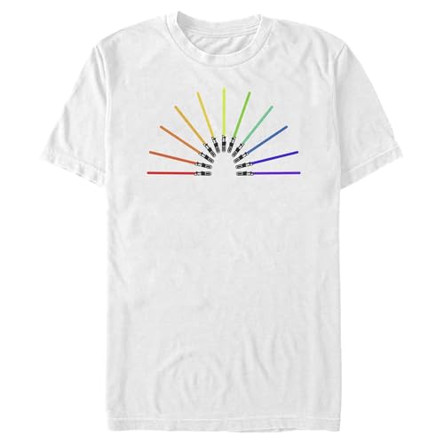 T-shirt Star Wars Rainbow pour homme en coton noir