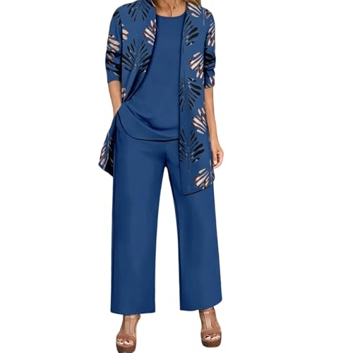 Ensemble 3 pièces femme avec cardigan et pantalon fluide chic