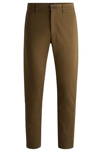 Chino Tapered BOSS en somptueux satin de coton stretch premium