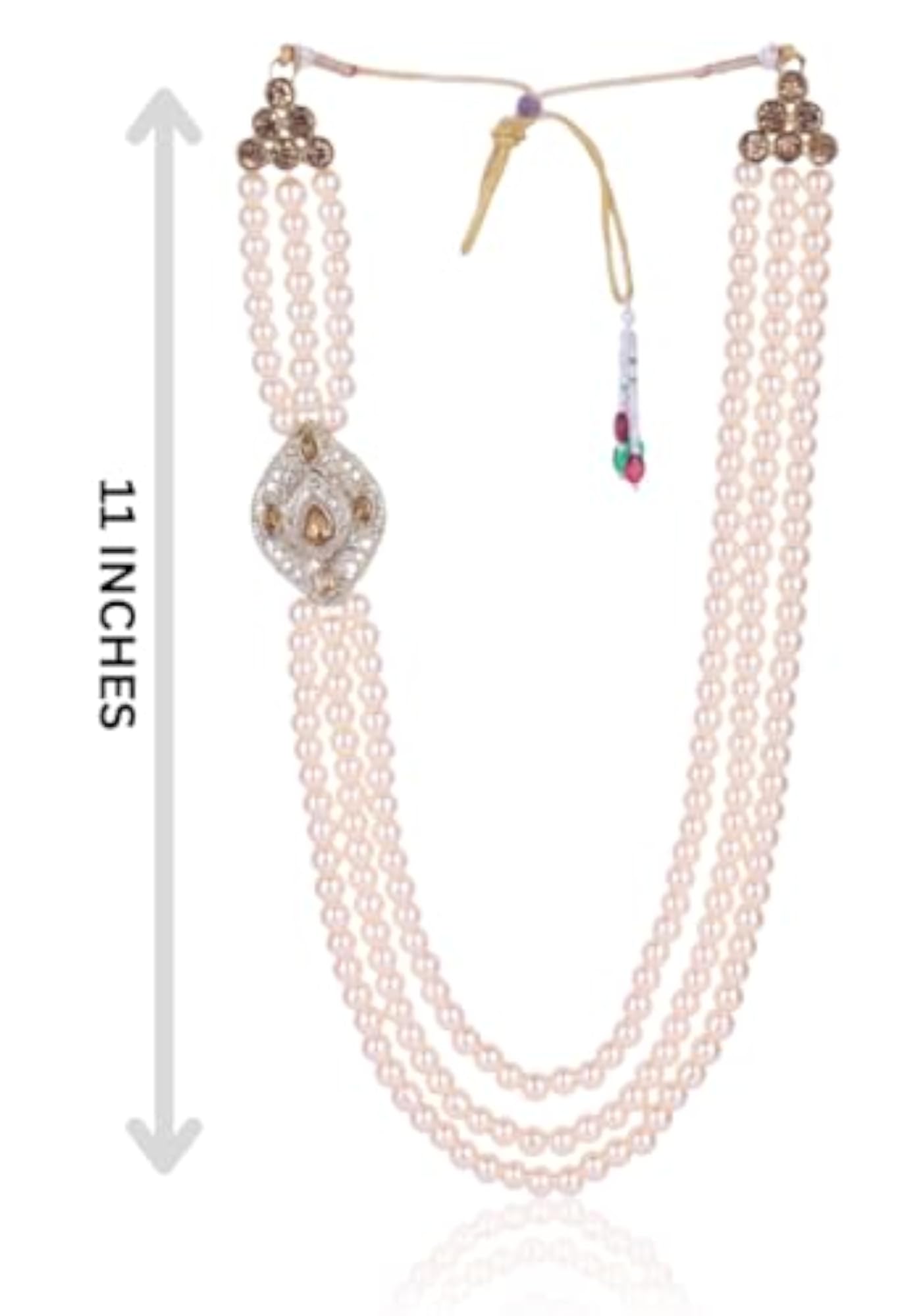 Exquisite Pearl Beads Dulha Groom Moti Mala Necklace for Men