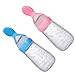 TOYANDONA 2 PCS Silicone Baby Food Erogazione Cucchiaio di Bambino 125Ml di Frutta Spremere Alimentatore Alimentazione Infantile Contenitori per Alimenti per L' Infanzia di Cereali Blu Rosa