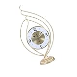 Reloj decorativo para el hogar: reloj de estilo moderno, decoración perfecta para su escritorio, mesita de noche, estantería y repisa, reloj de mesa de metal