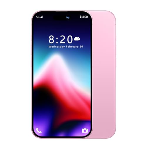 15ProMax 5G Unlocked Smartphone,16GB+512GB Fully Cell Phone for Android 14, 6.8" Unlocked Cell Phone, 6800mAh, 48MP+108MP Dual Camera/Dual SIM/Fingerprint Lock/Face (Pink) by Ecshock - Used condition - US$114.82