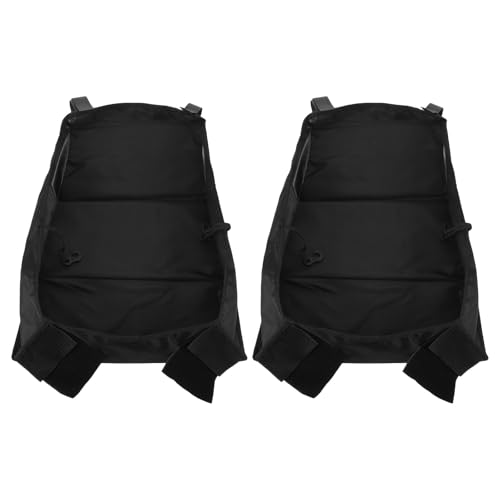 Milisten Bolsa Organizadora Oxford Negra para Cochecito, Cesta Inferior de Almacenamiento 2 Unidades, Bolsa Portátil para Pañales y Accesorios, Adecuado para Paseo al Aire Libre y Uso