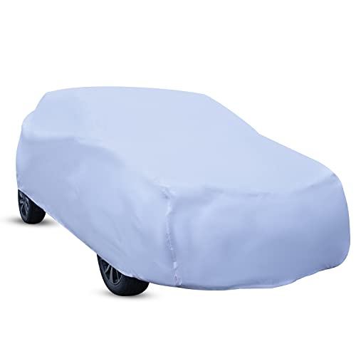 Image of Amazon Brand - Solimo Hatchback Car Cover, White (i10, Grand i10, Santro, Indica, Beat, Tiago, Nano, etc.)