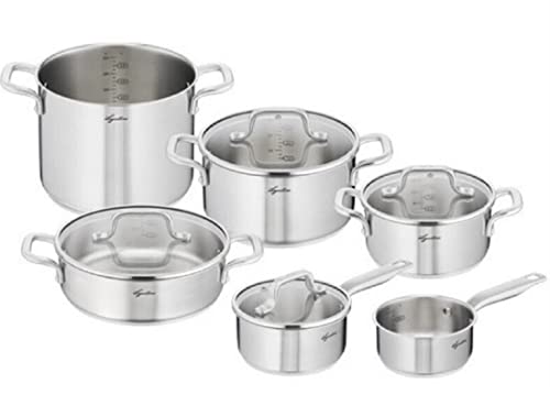 Set tegami virtuosa acciaio 10 pezzi Lagostina induzione