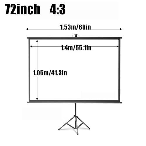 Pantalla de proyección con trípode 72 pulgadas 4:3 miniatura 7