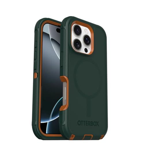 Image of OtterBox iPhone 16 Pro Defender Series Case for MagSafe - Green Intrigue