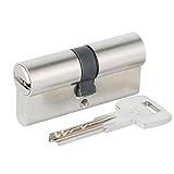 Cilindro de cierre Cerradura de puerta de latón de entrada Doble Pin Cilindro Seguro Cilindro Serpentina Serpentina Bloqueo sesgado 65 75 85 95 Cilindro de 120 mm AB Clave anti bumping (Color : 80mm3