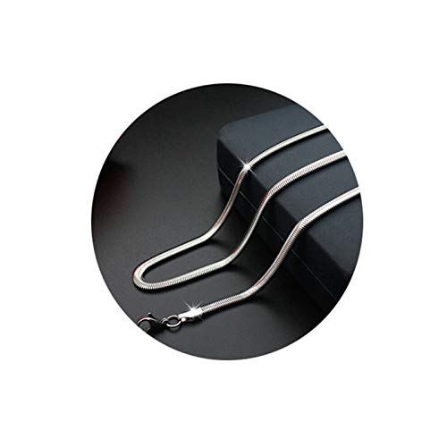 Aeici Collar Hombre Hip Hop Cadena Serpiente Collar para Hombres Plata Largo...