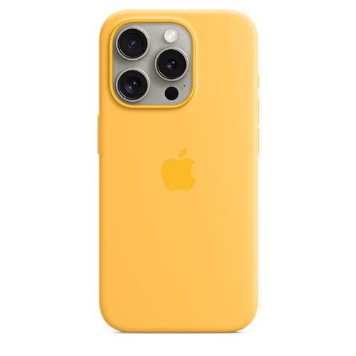 Apple Funda de Silicona con MagSafe para el iPhone 15 Pro - Amarillo Solar ​​​​​​​