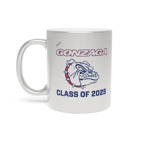 Sunkiss Unlimited Gonzaga University Bulldogs Metallic Mug (Silver) Ceramic Coffee Mug - Heat Sensitive - Fan Cup (ALUMNI CLASS OF (CHOOSE YOUR GRAD YEAR))