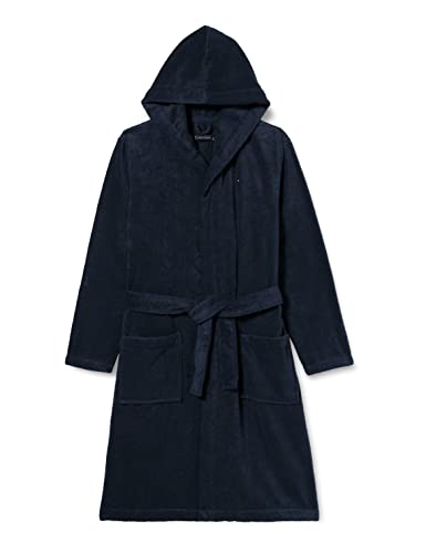 Tommy Hilfiger Hooded Bathrobe 2S87905573 Batas de Baño, Azul (Navy Blazer), XS para Hombre
