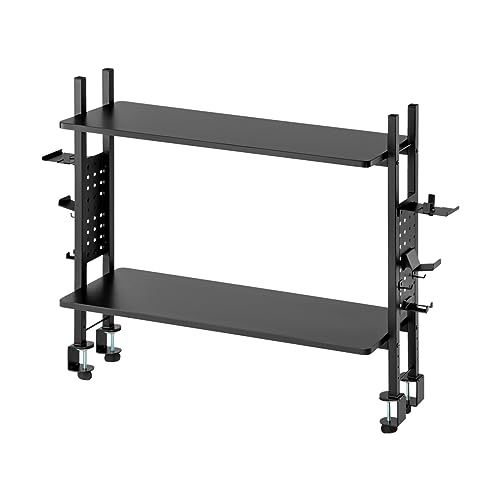 Organisateur de table de jeu Drift SHELVY noir avec étagère réglable pour bureau de 1m