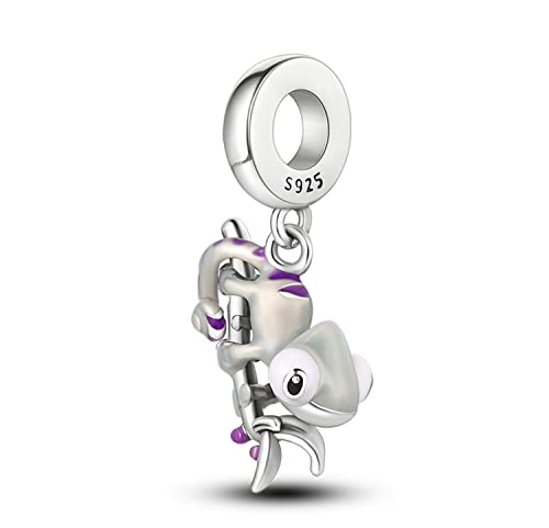Zhipal 925 Sterling Silver Charms Chameleon Temperature Changing Charms Bangle Dangles Girl Handbag Pendants Fit For Original European Bracelets Charms Diy Jewelry Birthday Mothers Day Gifts (Chameleon Temperature Changing Color Charm) #TOP4